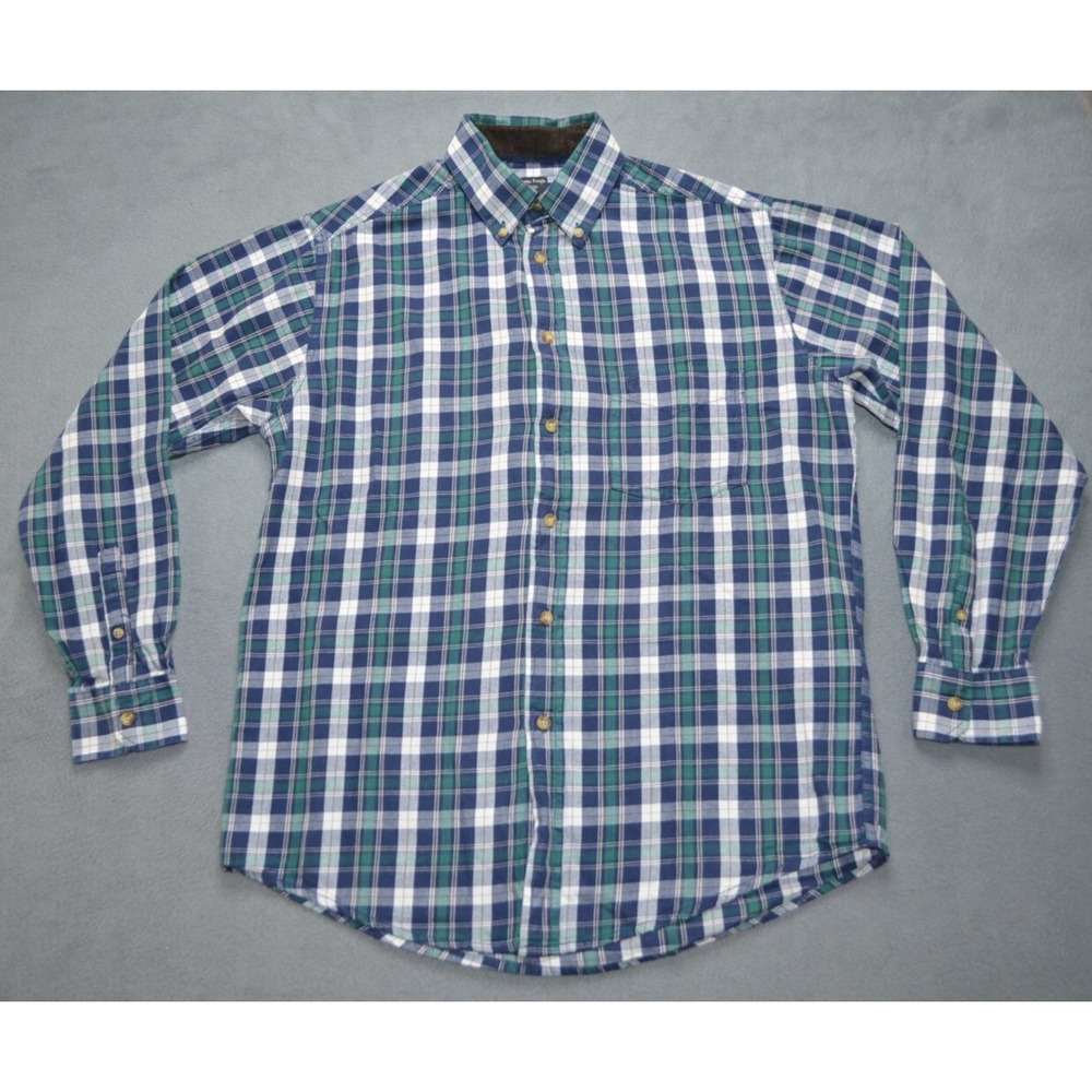James Pringle Men's Button Down Shirt Plaid Long Sleeve Size Medium